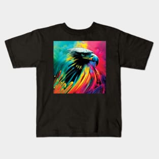 Bald Eagle in Striking Rainbow Colours Kids T-Shirt